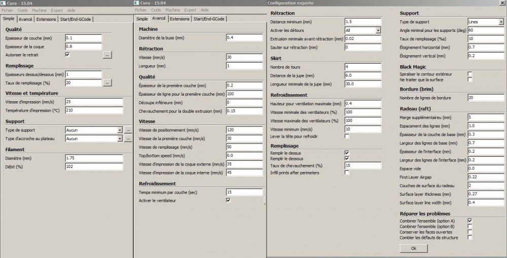 Réglages_Cura.jpg (270.79 Kio) Consulté 8569 fois Réglages Cura