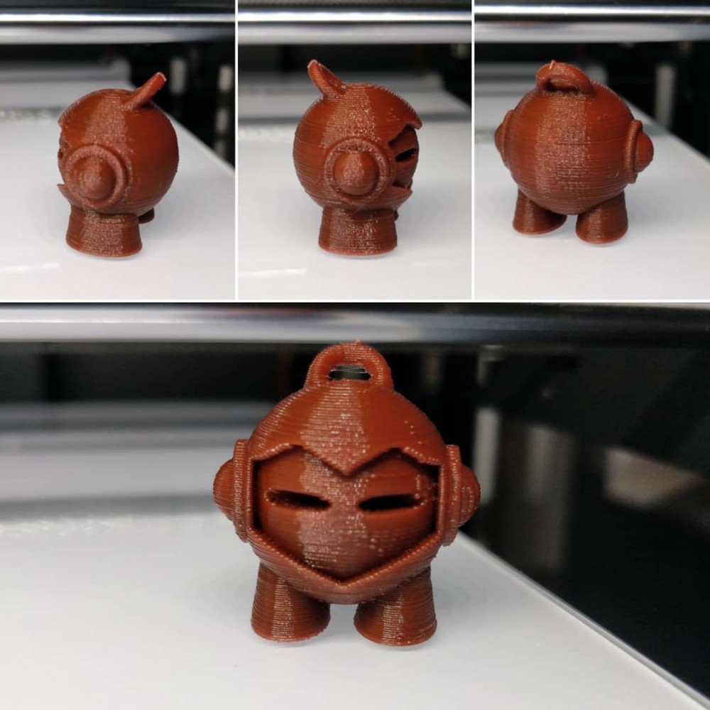 Marvin 200µ sans support avec filament ICE HQ (tests profil Simplify3D).